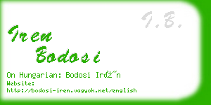 iren bodosi business card